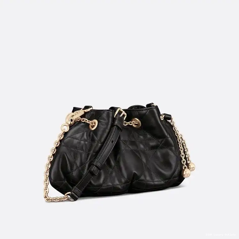 Cheap Bag Lambskin Ammi Dior Macrocannage Black Small 0702 Luxury